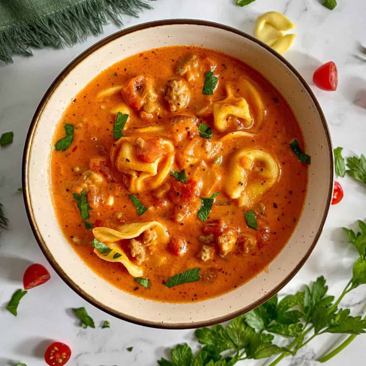 Italian Sausage Tomato Tortellini Soup: A Warm Hug in a Bowl